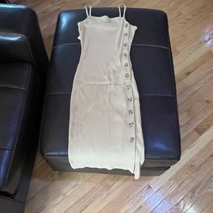 Nwt French connection bib jersey button dress size 0